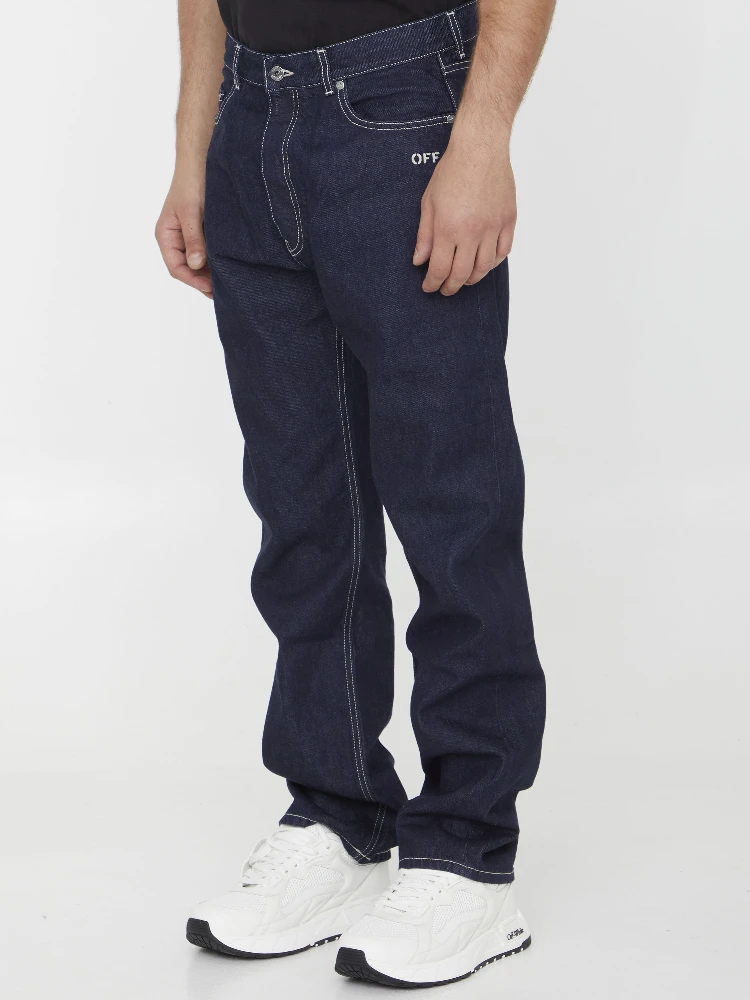 Off embroidery jeans alternative