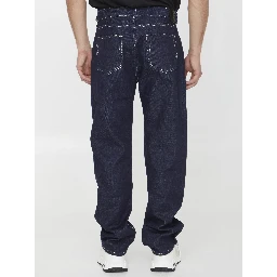 Off embroidery jeans