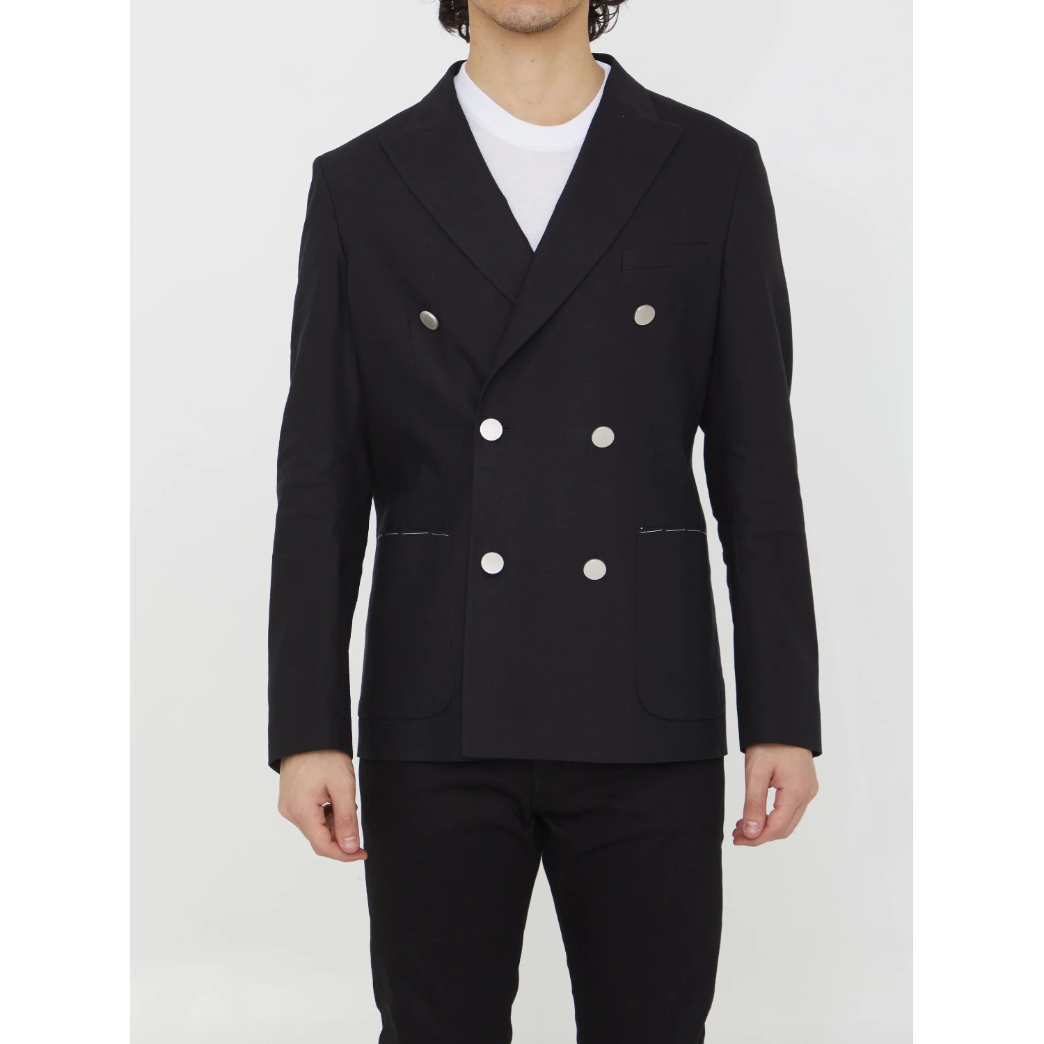 Double-breasted stretch jacket