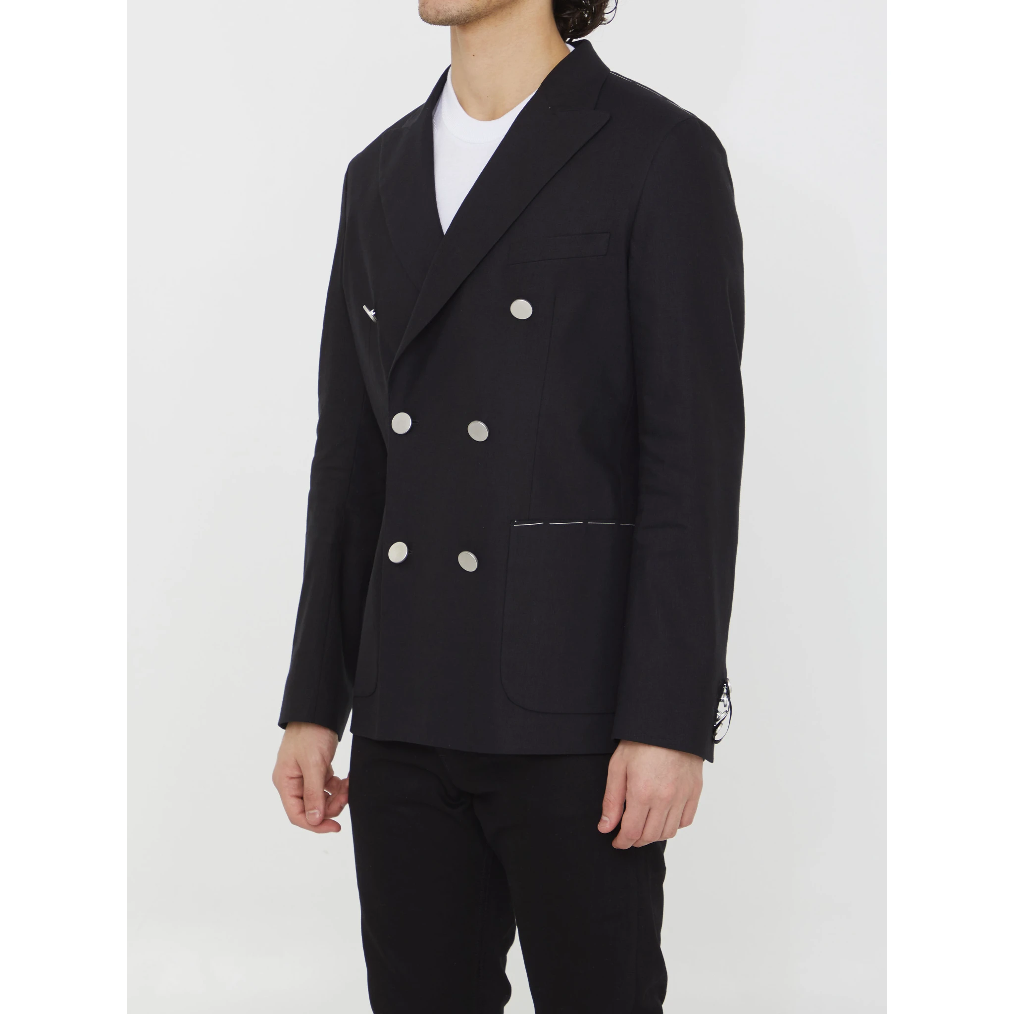 Double-breasted stretch jacket