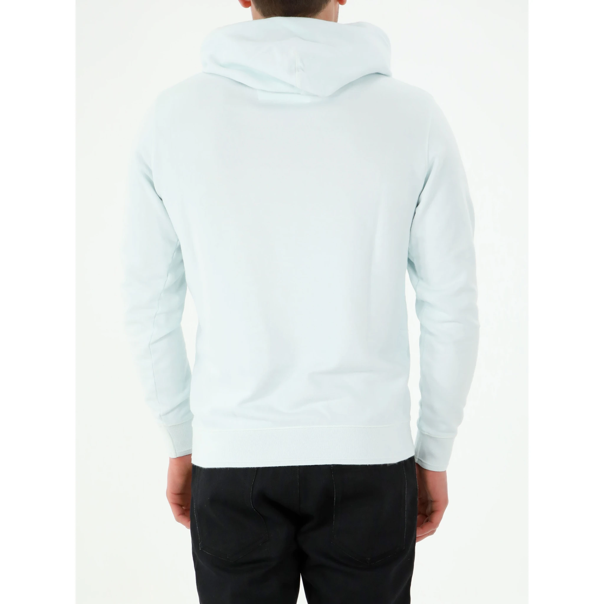 Light-blue hoodie