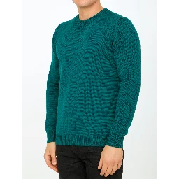 Green merino wool sweater