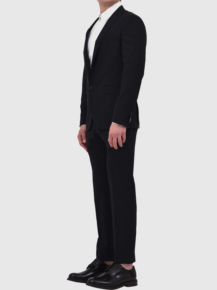 Two-piece black suit alternative