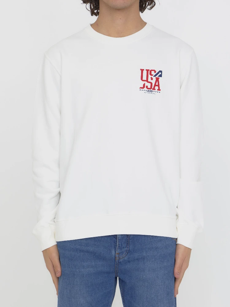 Printed cotton sweatshirt