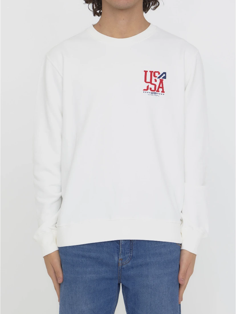 Printed cotton sweatshirt