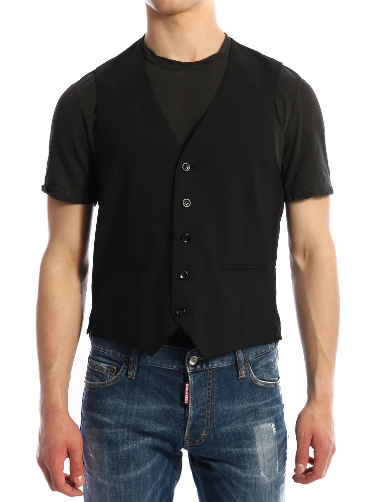 Wool Vest Black