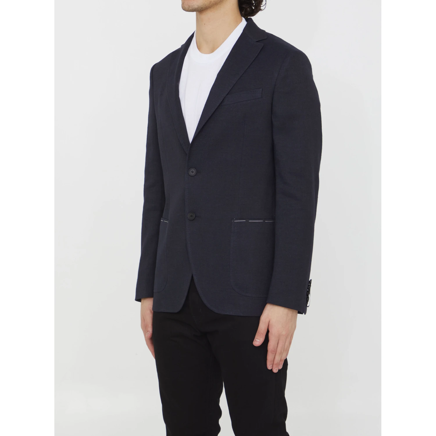 Linen and viscose jacket