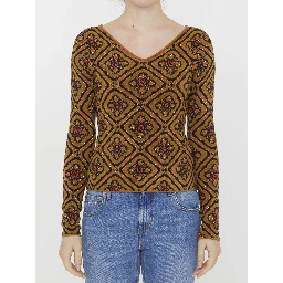 Jacquard fabric jumper