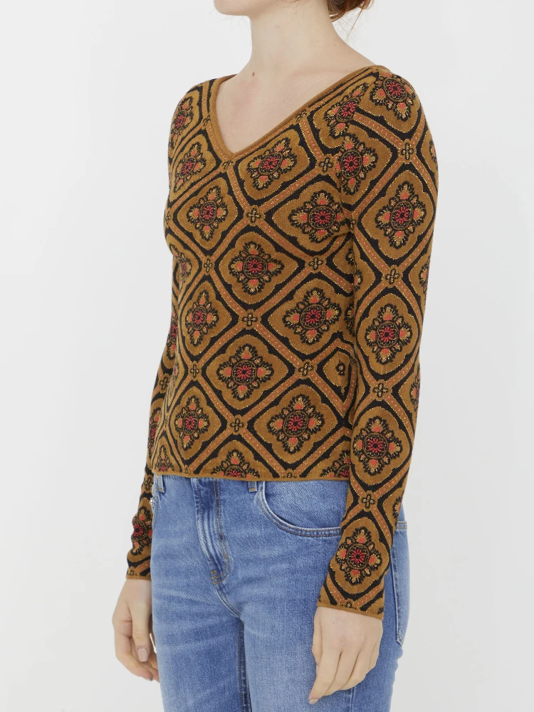 Jacquard fabric jumper alternative