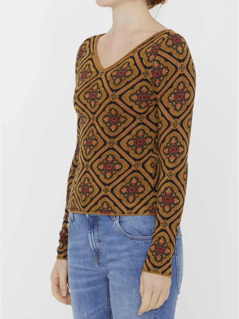 Jacquard fabric jumper