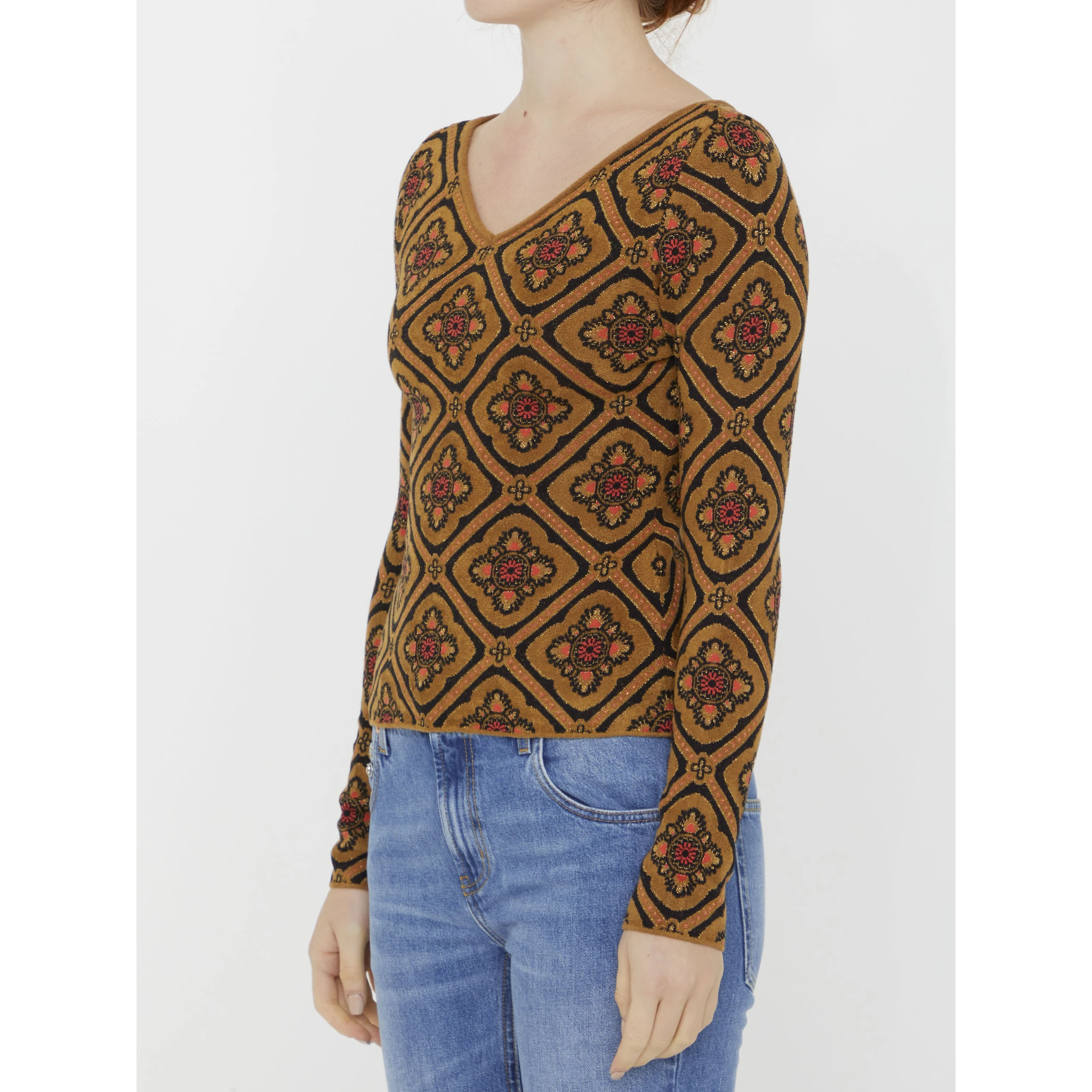 Jacquard fabric jumper