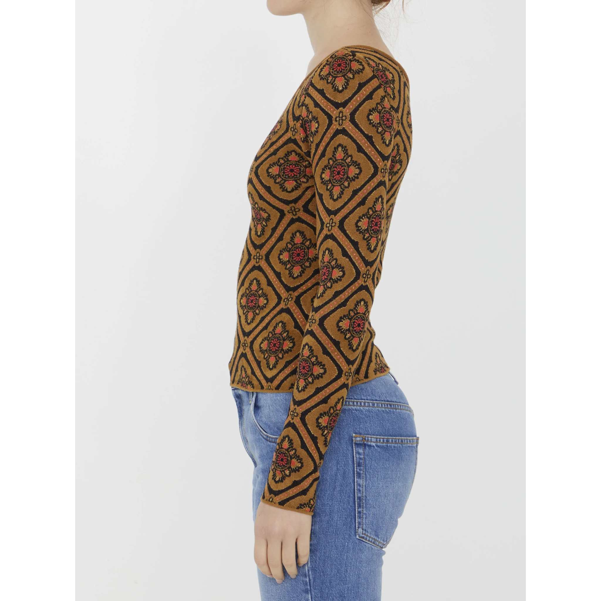Jacquard fabric jumper
