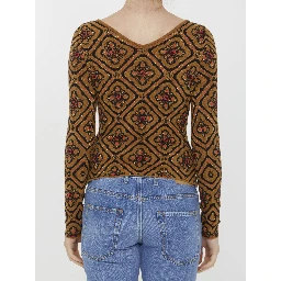 Jacquard fabric jumper