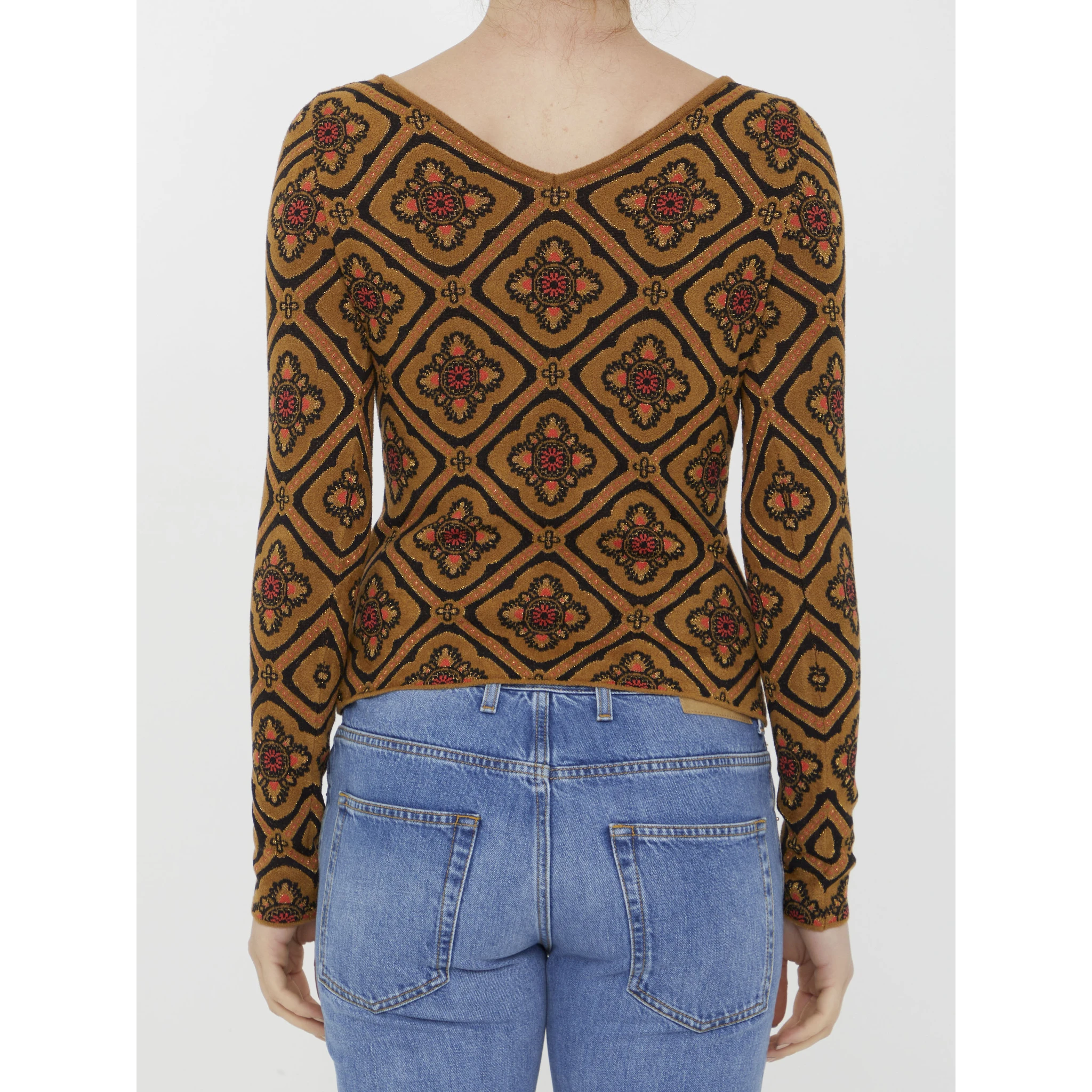 Jacquard fabric jumper