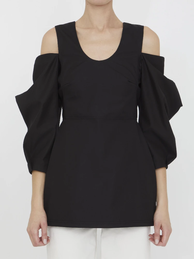 Cut-out cotton top