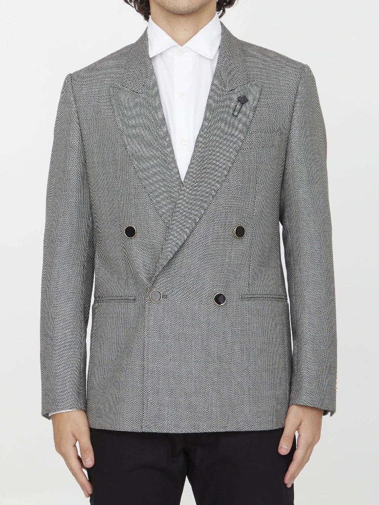 Double-breasted wool jacket