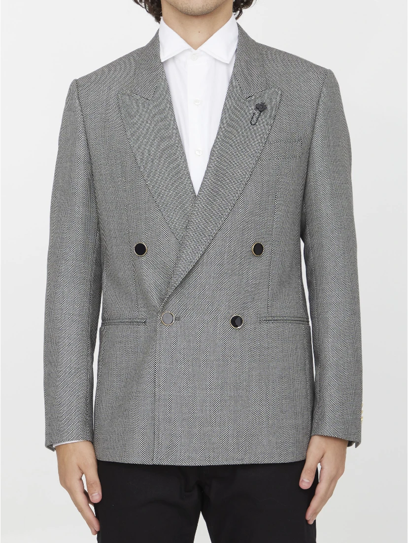Double-breasted wool jacket