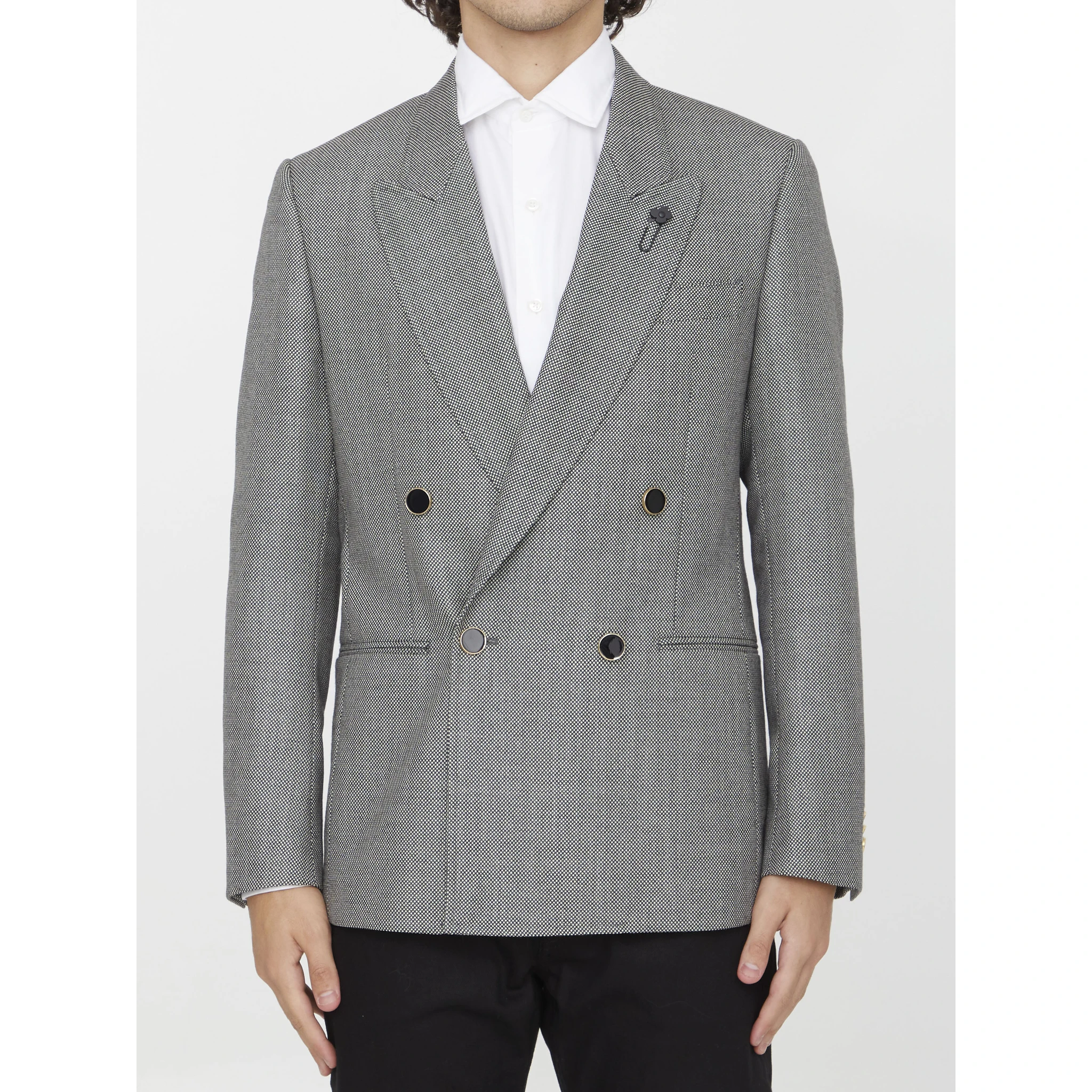 Double-breasted wool jacket