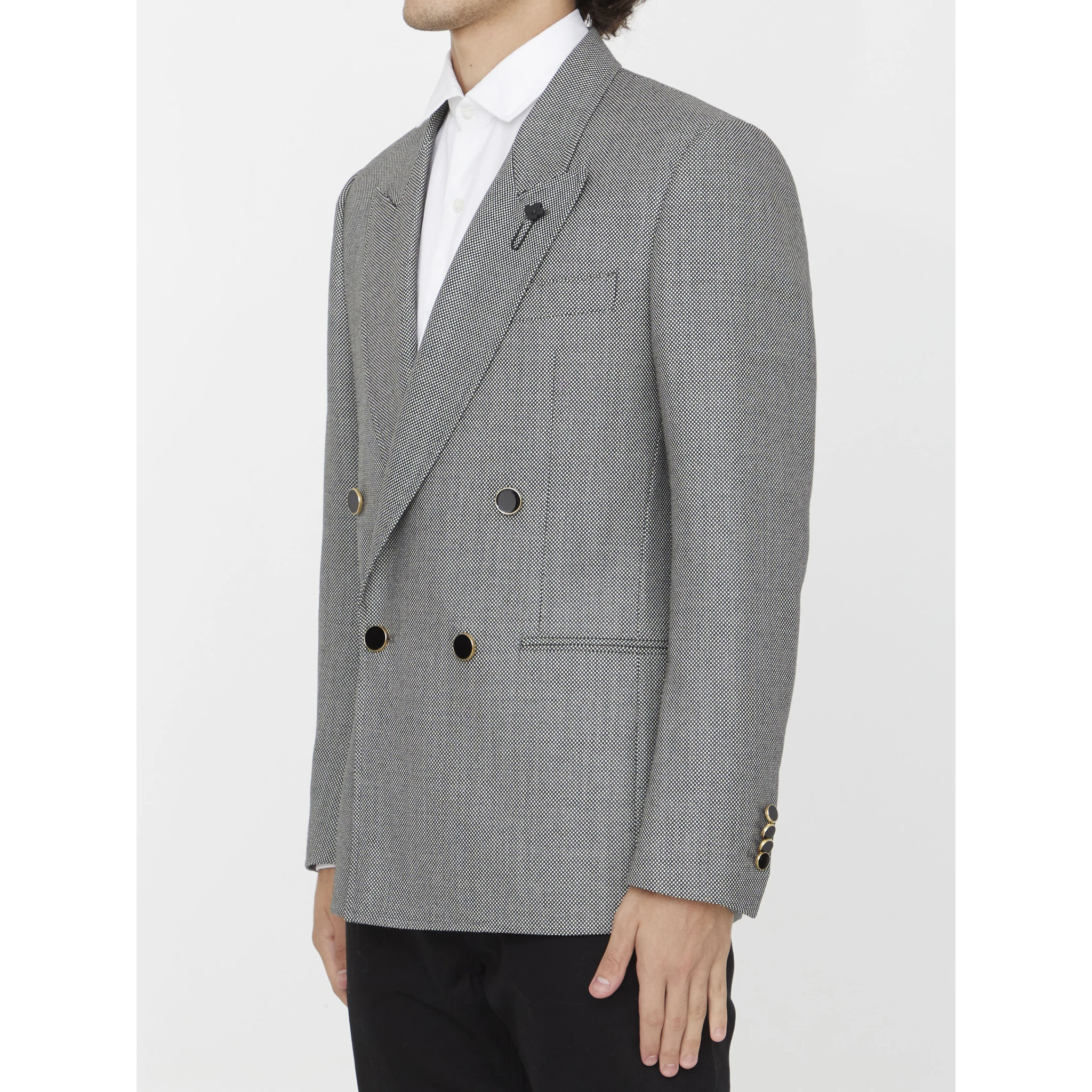 Double-breasted wool jacket