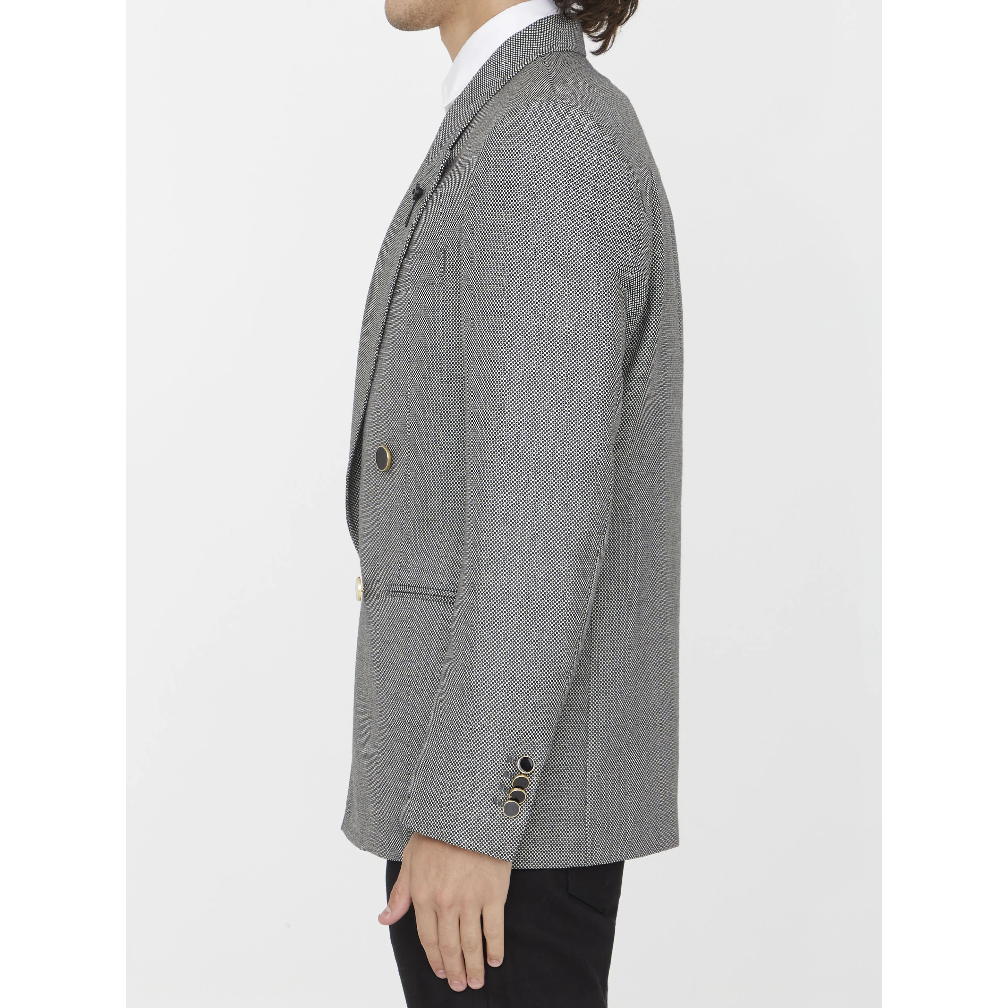 Double-breasted wool jacket