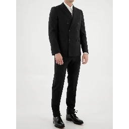 Black wool two-piece suit