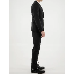 Black wool two-piece suit