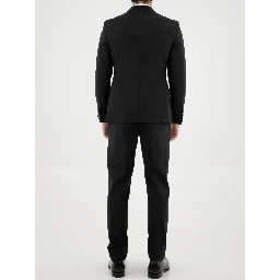 Black wool two-piece suit