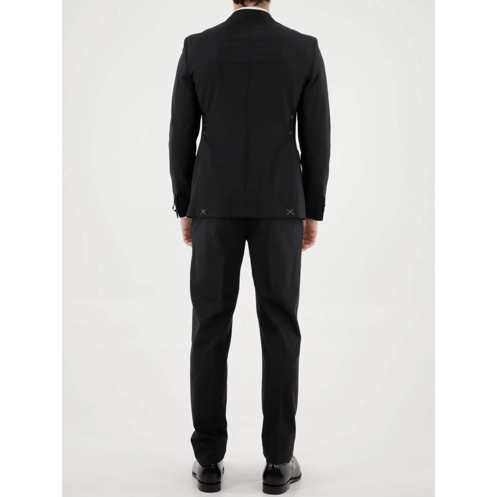 Black wool two-piece suit