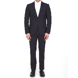 Black wool two-piece suit