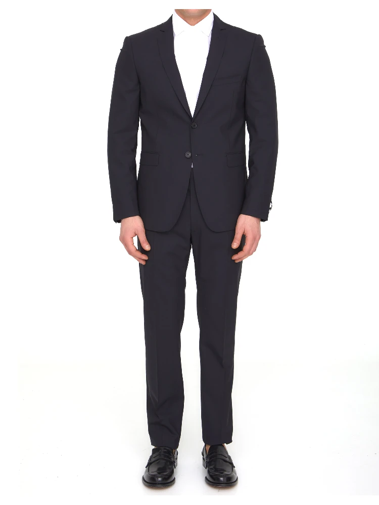 Black wool two-piece suit