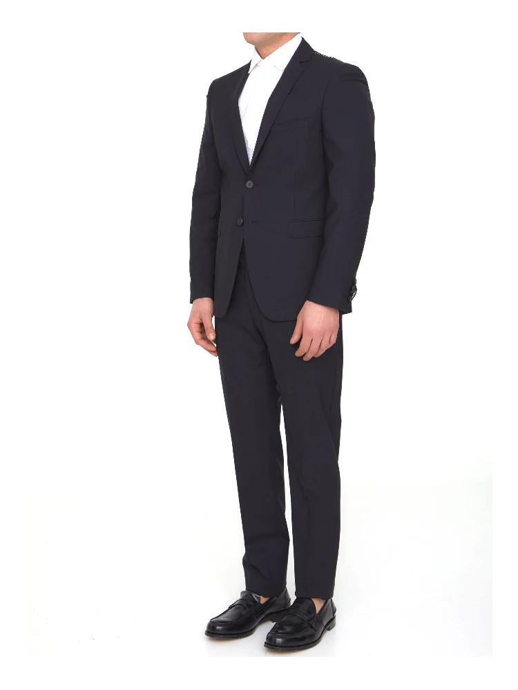Black wool two-piece suit alternative