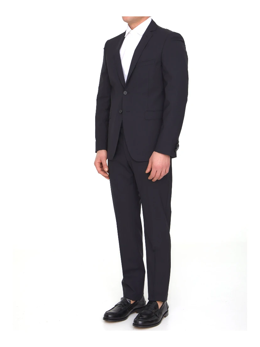 Black wool two-piece suit