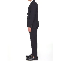 Black wool two-piece suit