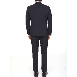 Black wool two-piece suit