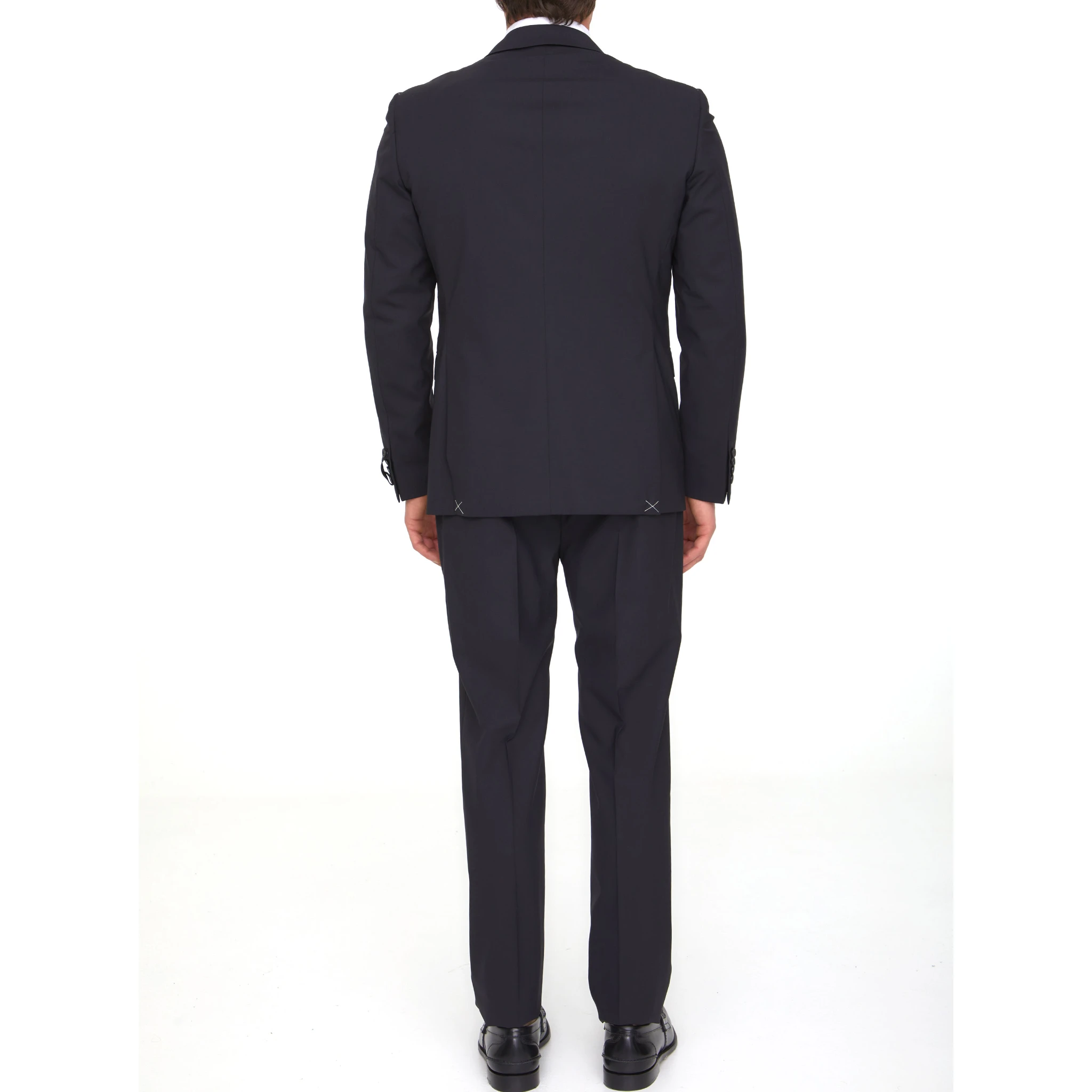Black wool two-piece suit