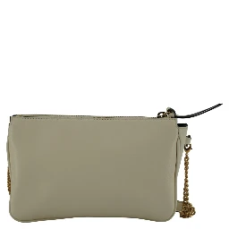 White Lamb Leather Pouch Crossbody Bag