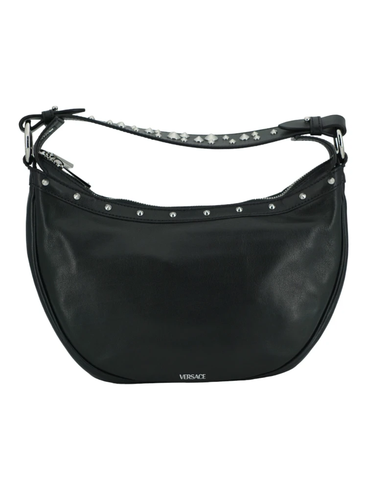 Black Calf Leather Small Hobo Shoulder Bag alternative