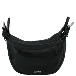 Black Calf Leather Hobo Mini Shoulder Bag