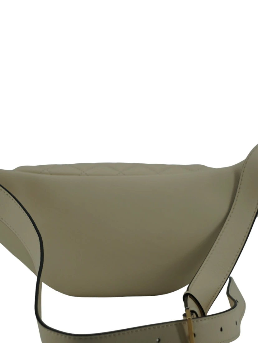 White Lamb Leather Belt Bag