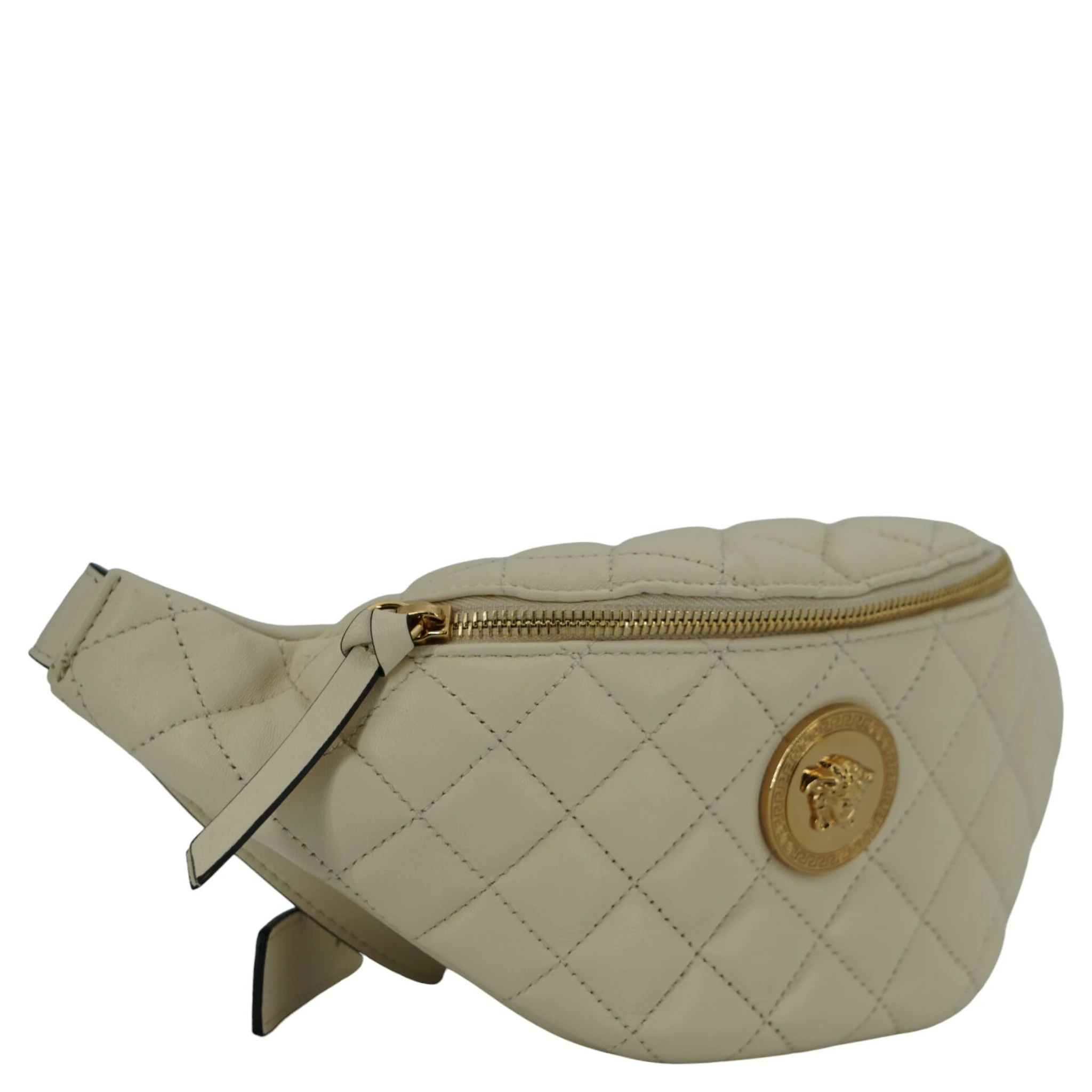 White Lamb Leather Belt Bag