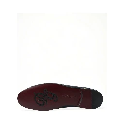 Blue Crocodile Leather Loafers Slip On Shoes