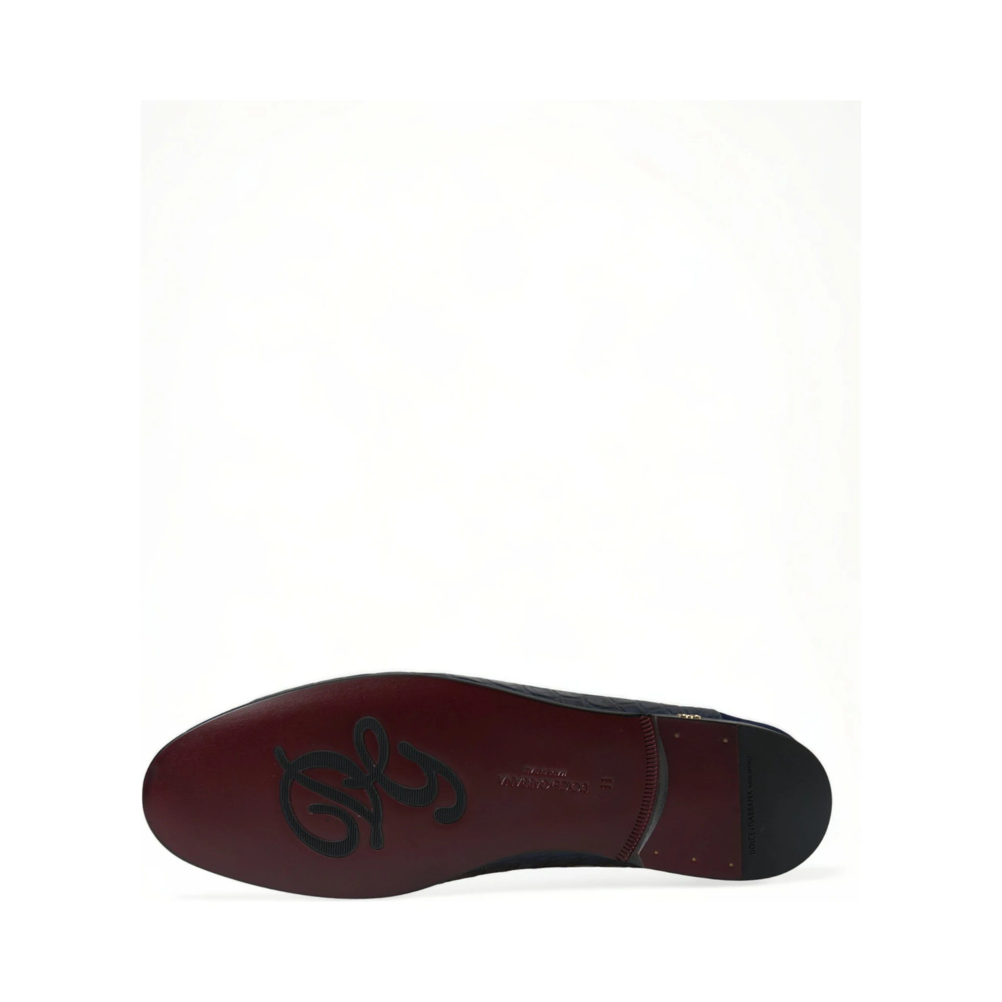 Blue Crocodile Leather Loafers Slip On Shoes