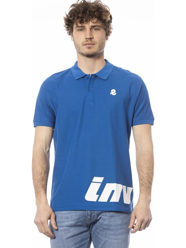 Blue Cotton Polo Shirt
