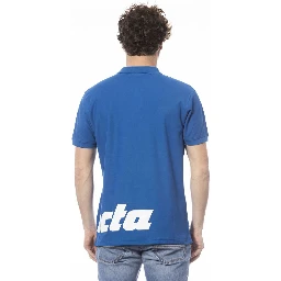 Blue Cotton Polo Shirt