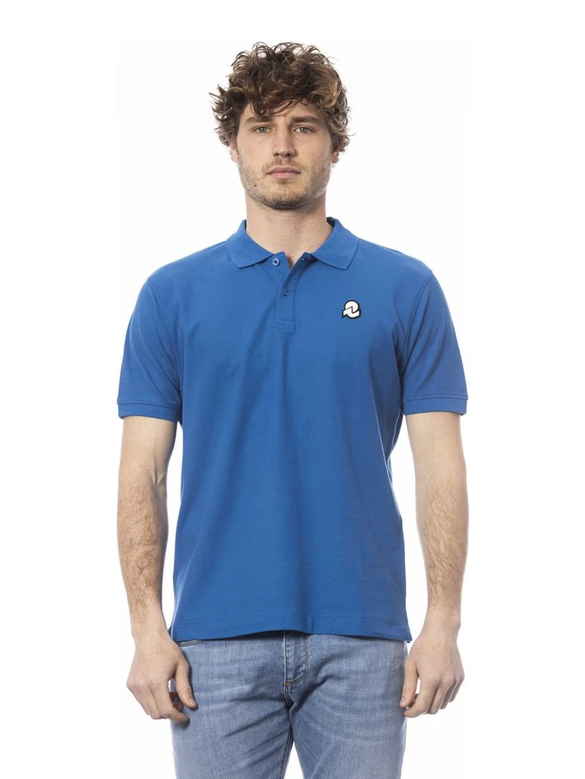 Blue Cotton Polo Shirt