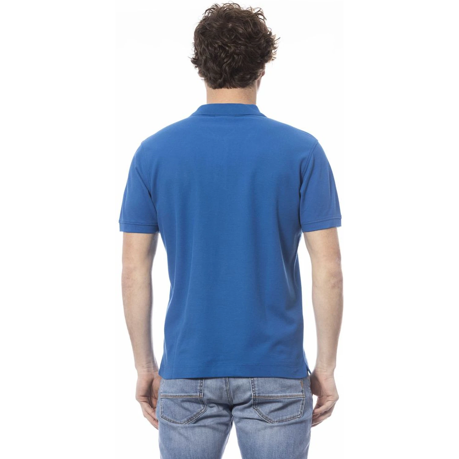 Blue Cotton Polo Shirt