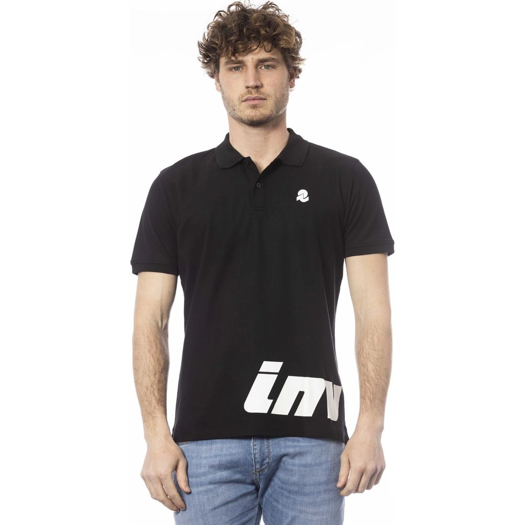 Black Cotton Polo Shirt