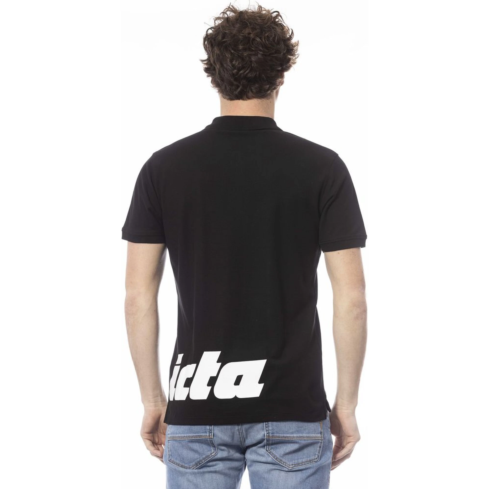 Black Cotton Polo Shirt