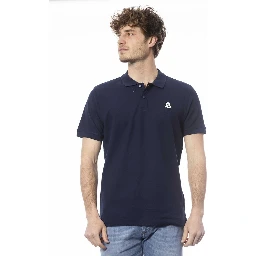 Blue Cotton Polo Shirt