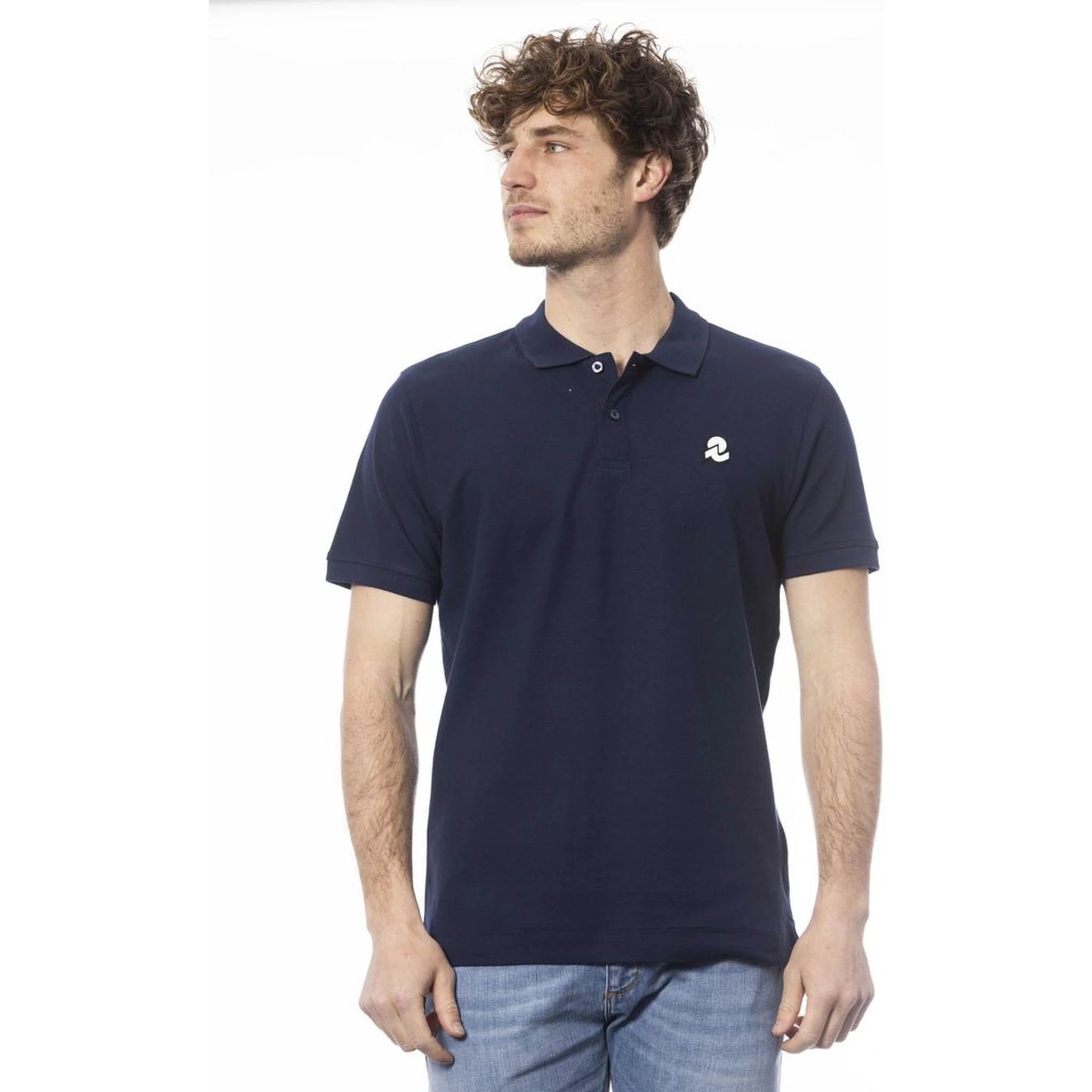 Blue Cotton Polo Shirt